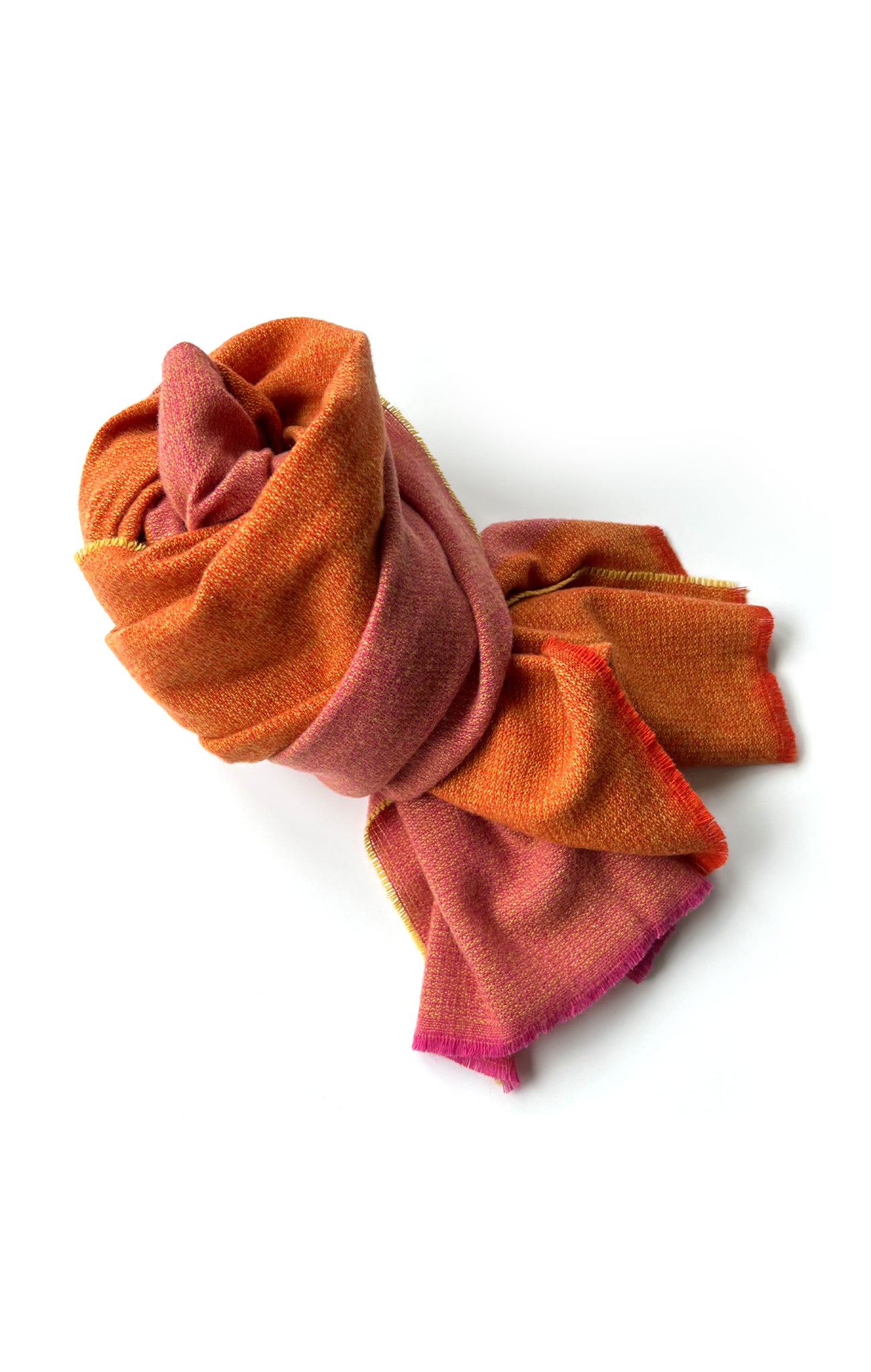 Orange Color Block Scarf