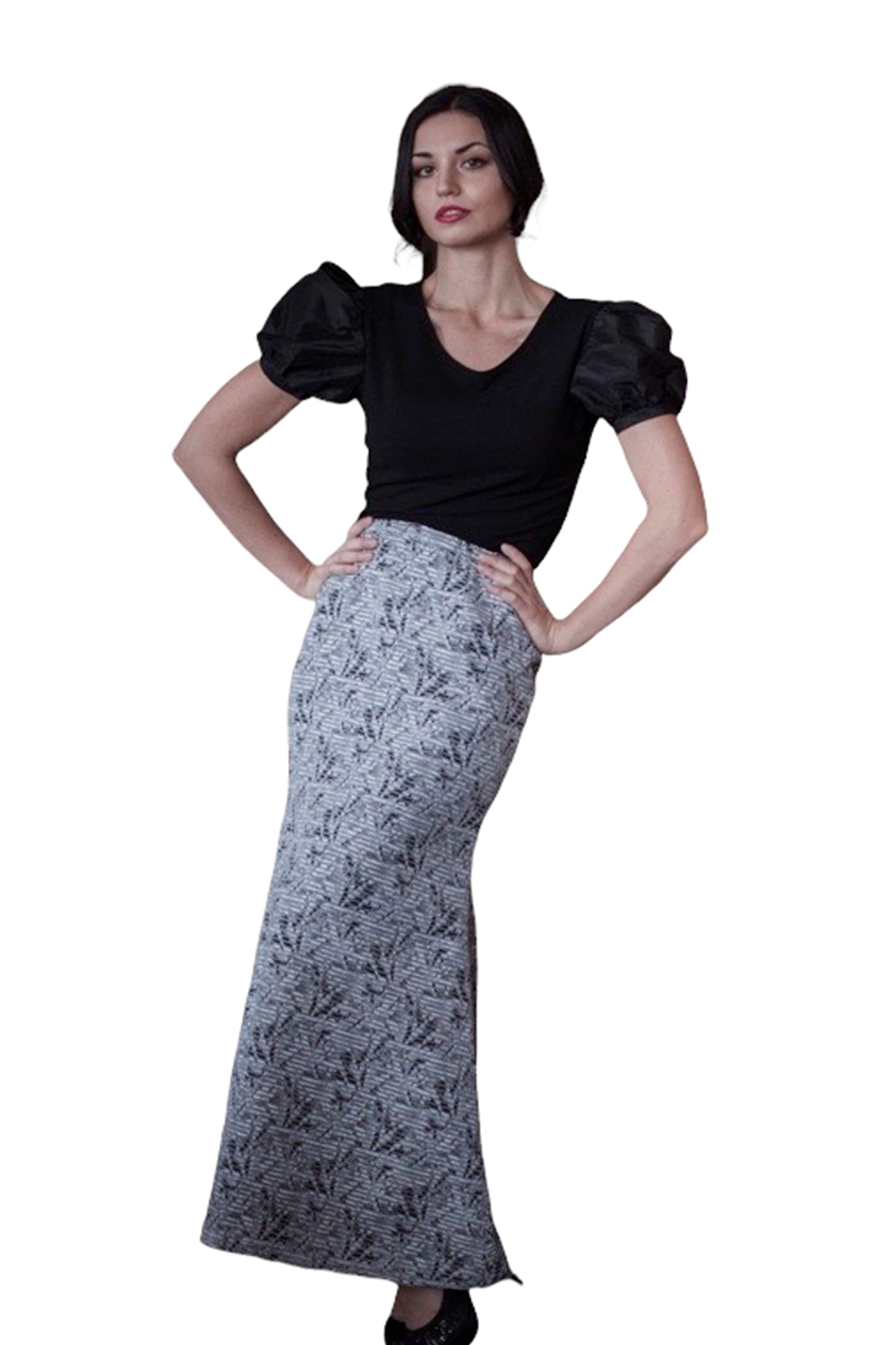 Manuela Maxi Brocade Skirt