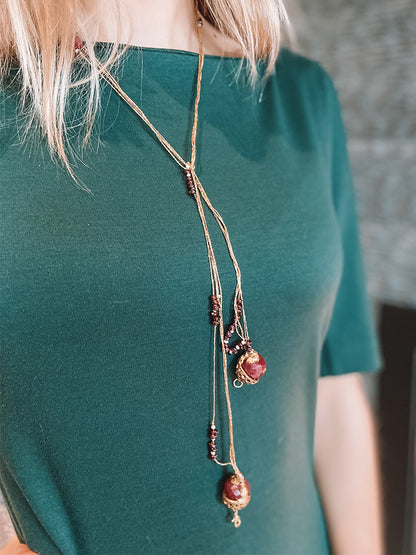 Silver Gold Flower Necklace