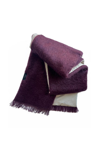 Violet Furry Puffed Scarf