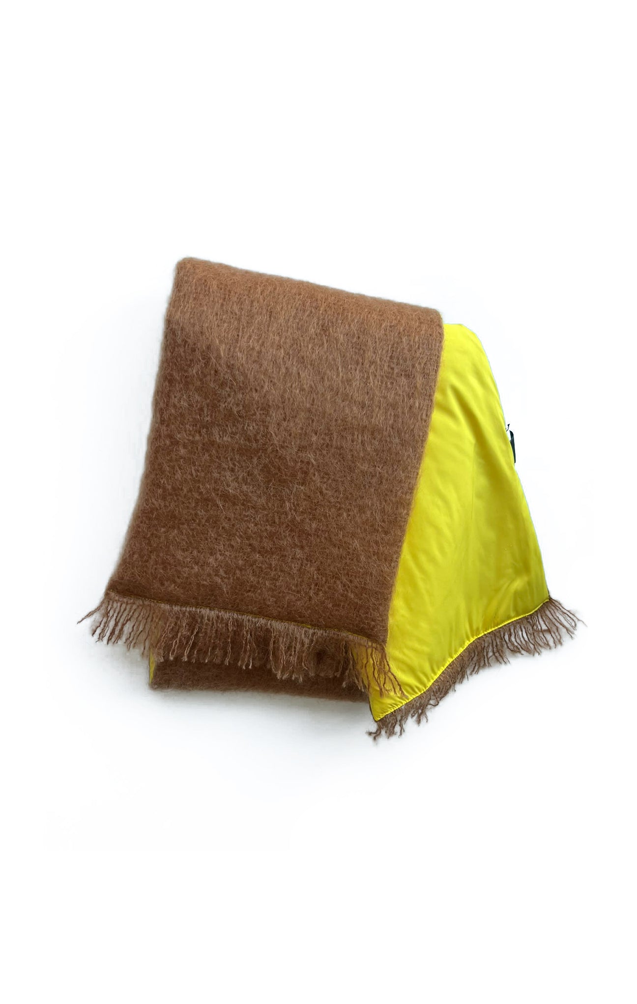 Camel Furry Puffed Scarf