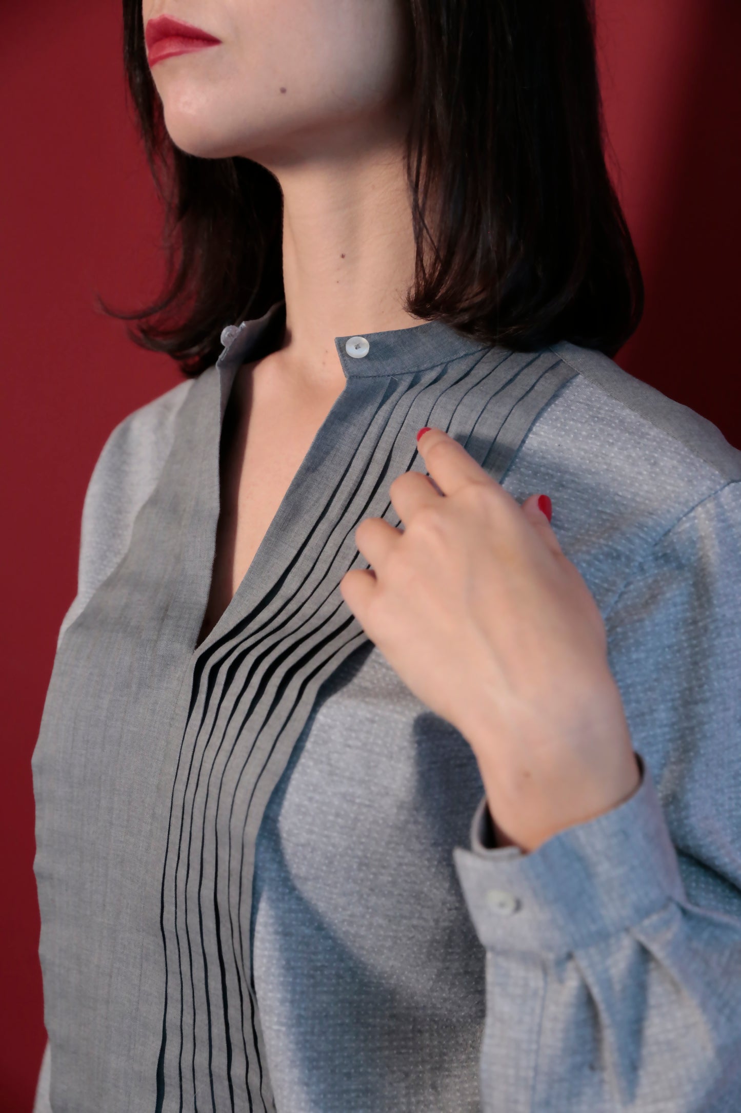 Pleated cotton shirt - Sartorium Lux