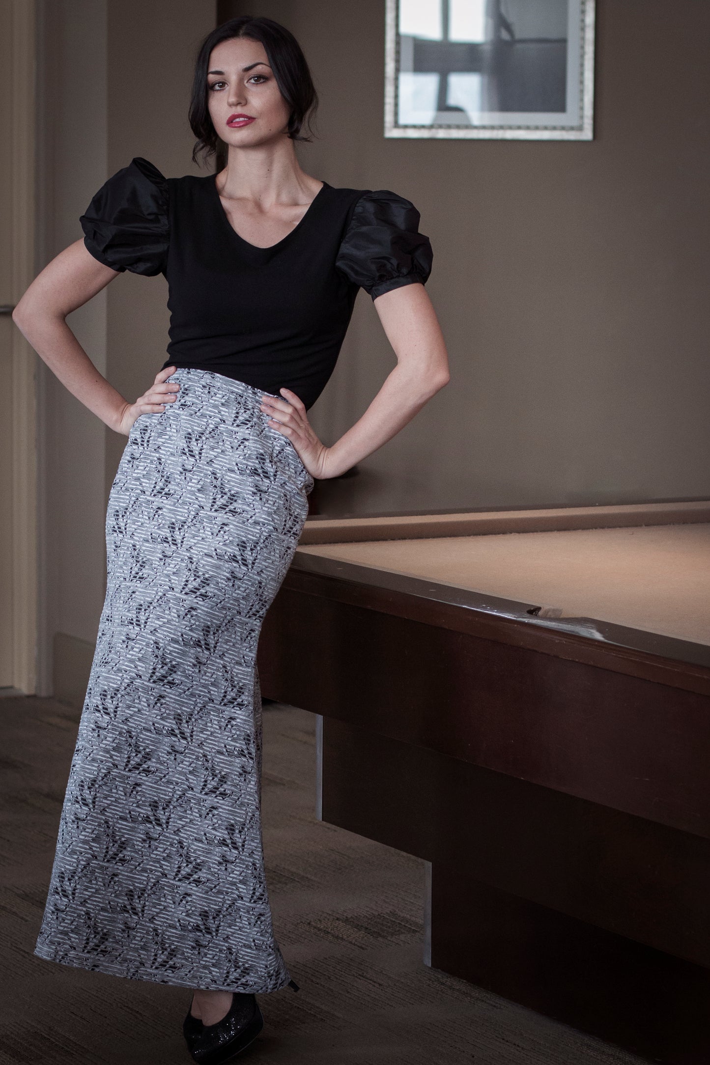 Long Silk Brocade Skirt - Sartorium Lux